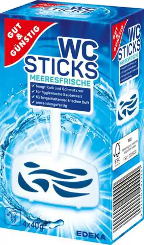 ⁨G&G Wc-Sticks Ocean Zawieszki WC 4 x 40 g⁩ w sklepie Wasserman.eu