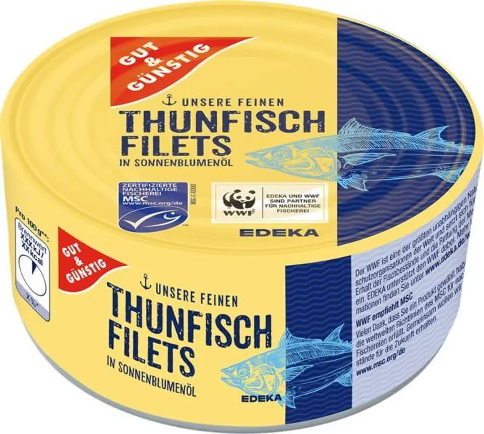 ⁨G&G Tuna in Sunflower Oil 195 g⁩ at Wasserman.eu