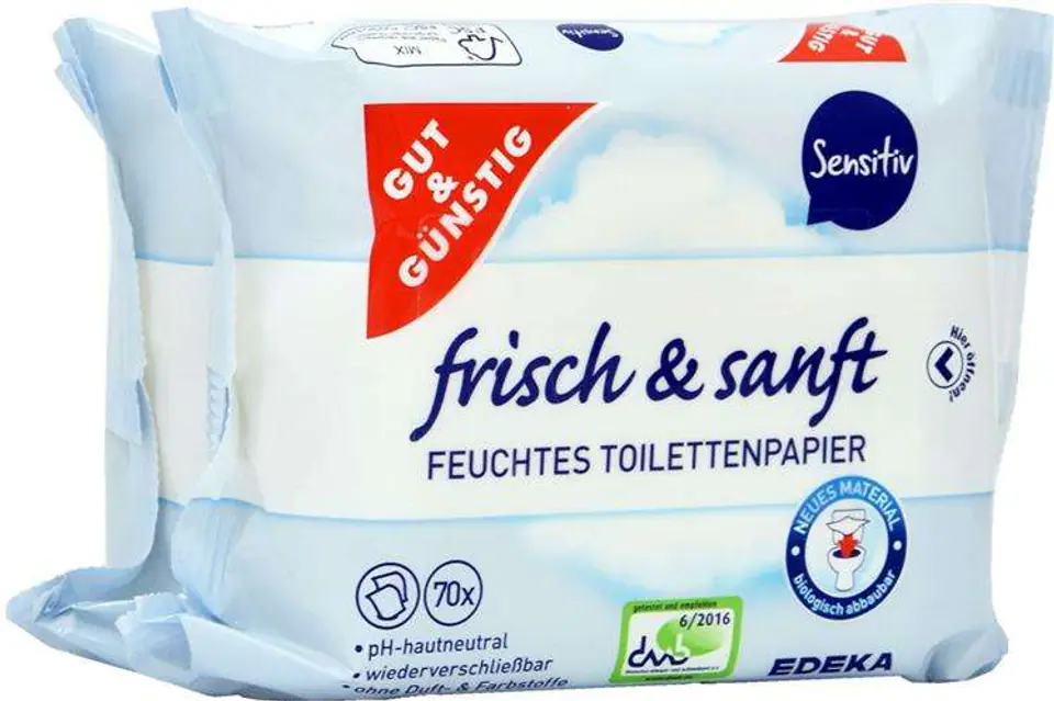 ⁨G&G Moisturized Toilet Paper Sensitive 2-pack⁩ at Wasserman.eu