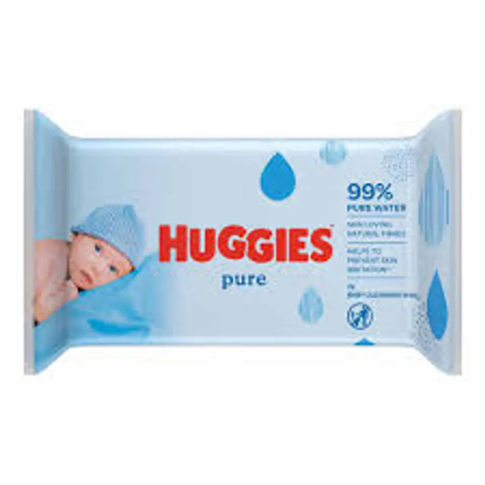 ⁨Huggies Pure Chusteczki Nawilżone 56 szt.⁩ w sklepie Wasserman.eu
