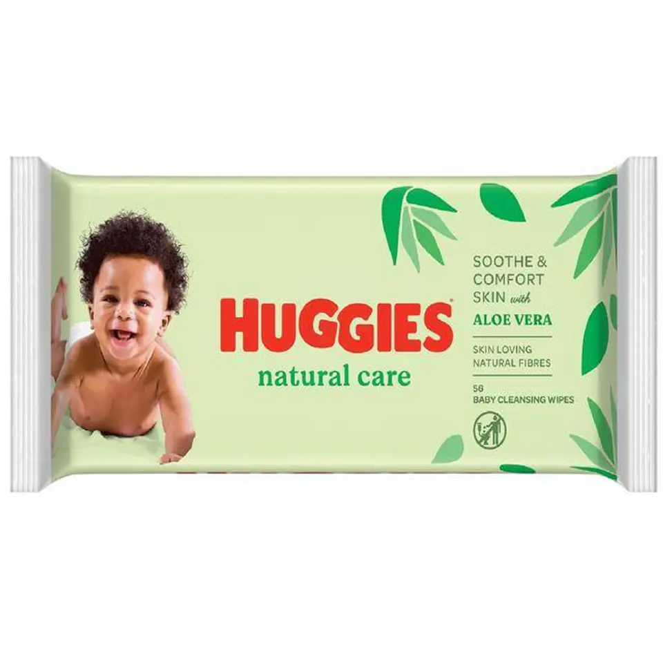 ⁨Huggies Natural Care Chusteczki Nawilżone 56 szt.⁩ w sklepie Wasserman.eu