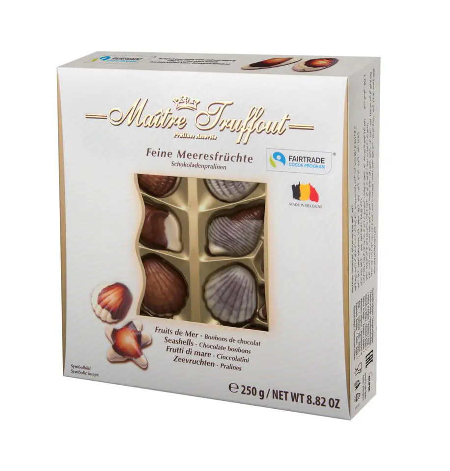 ⁨MaitreTruffout Praliny Belgijskie Muszle Morskie 250 g⁩ w sklepie Wasserman.eu