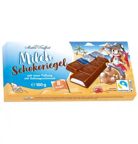 ⁨MaitreTruffout Chocolate with Milk Filling 100 g⁩ at Wasserman.eu