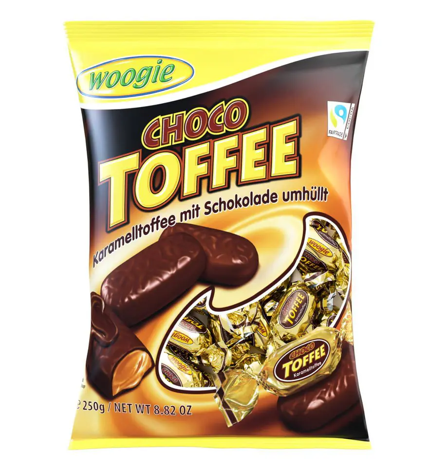 ⁨Woogie Caramel Toffee with Chocolate 250 g⁩ at Wasserman.eu