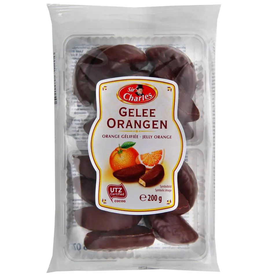 ⁨SirCharles Orange Jelly in Chocolate 200 g⁩ at Wasserman.eu