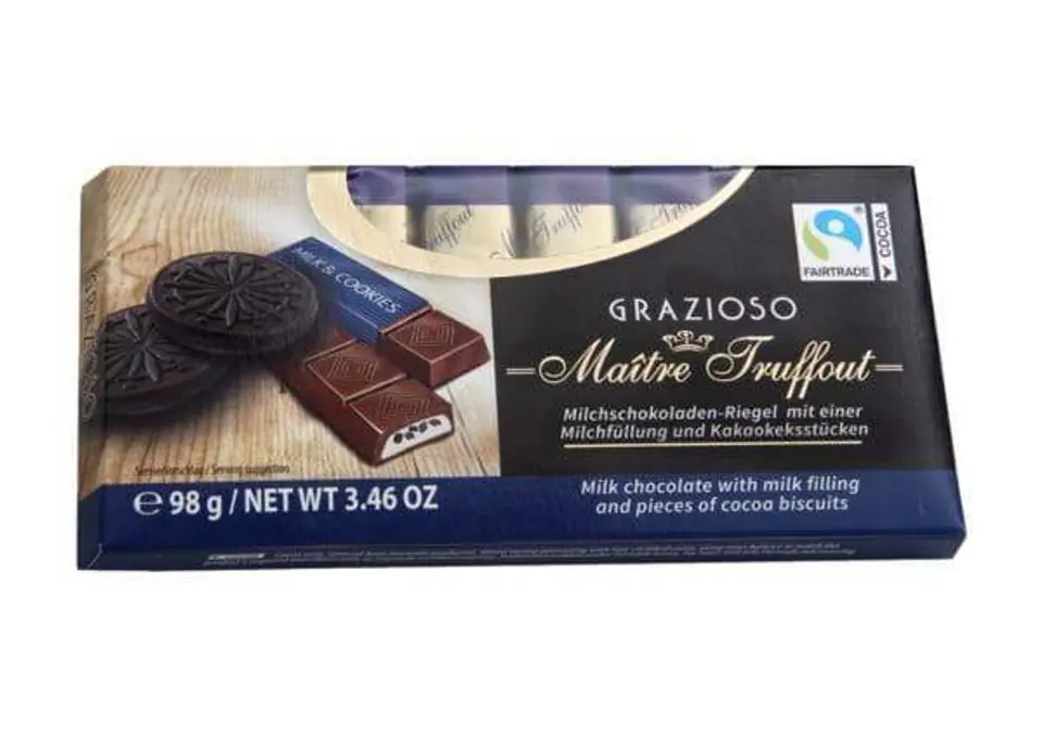 ⁨MaitreTruffout Grazioso Chocolates with Oreo Filling 98 g⁩ at Wasserman.eu