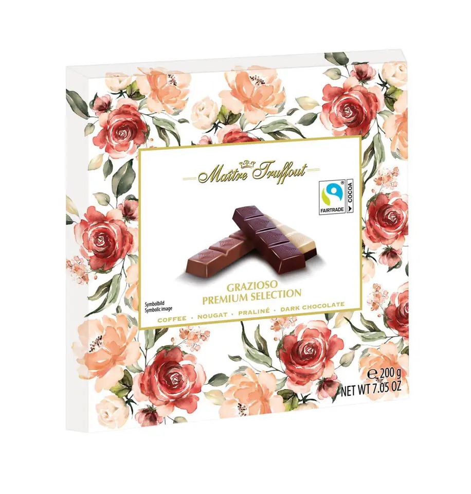 ⁨MaitreTruffout Grazioso Premium Selection Chocolate Blend 200 g⁩ at Wasserman.eu