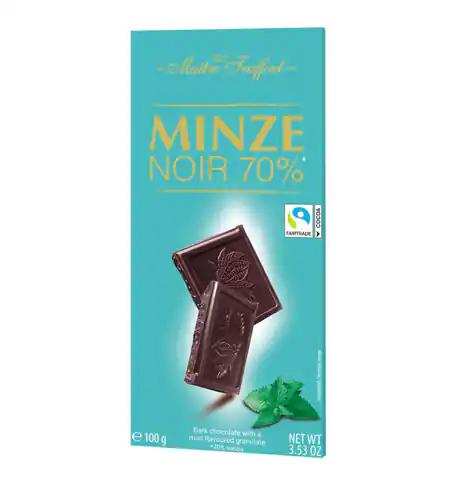 ⁨MaitreTruffout Dark Chocolate 70% Mint Flavor 100 g⁩ at Wasserman.eu