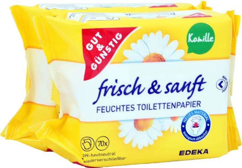 ⁨G&G Moisturized Toilet Paper Chamomile 2-pack⁩ at Wasserman.eu