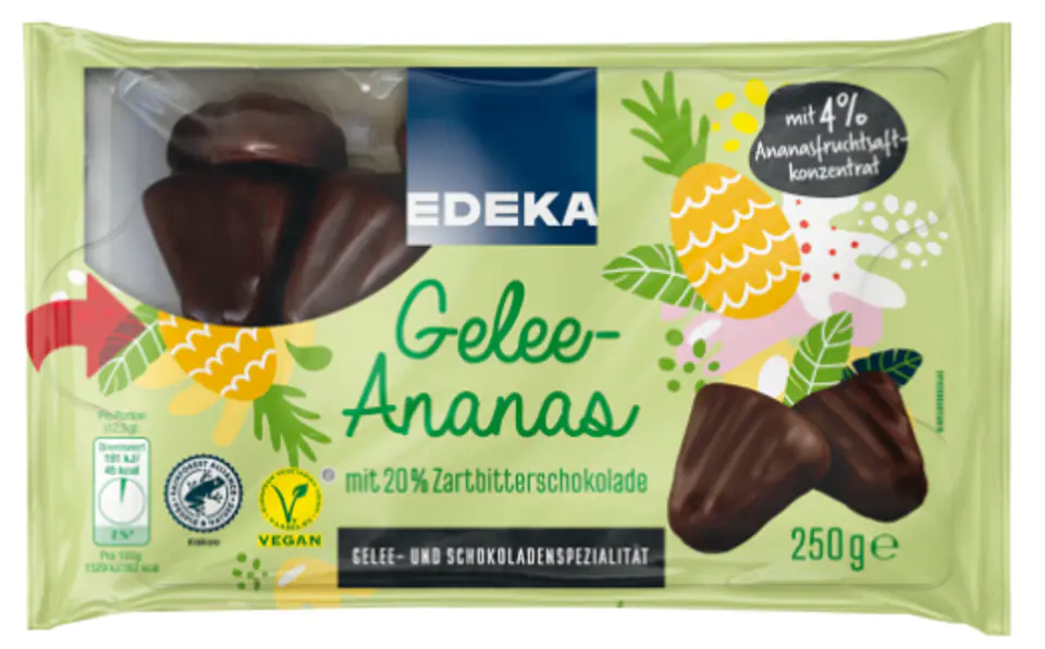 ⁨Edeka Galaretka Ananasowa 250 g⁩ w sklepie Wasserman.eu