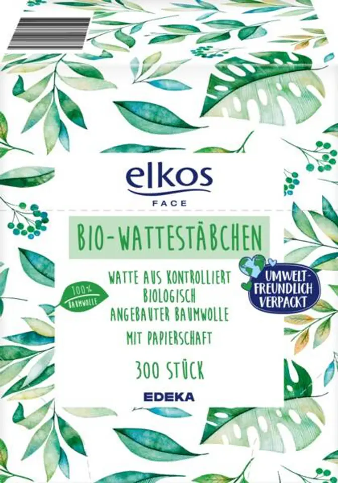 ⁨Elkos Sticks of Organic Cotton 300 pcs.⁩ at Wasserman.eu