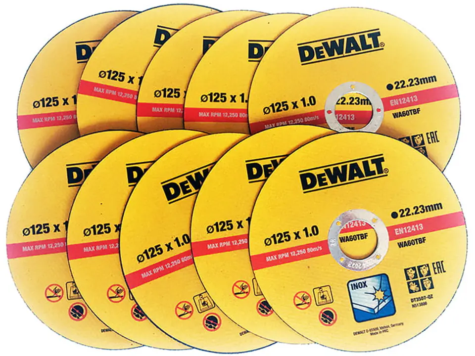 125mm Klinge zum Schneiden von Stahl und Metall Dewalt 10 Stück DT3507-QZ im Wasserman.eu