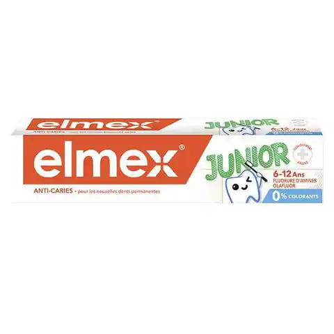 ⁨Elmex Junior 6-12 Lat Anti-Caries Pasta do Zębów 75 ml⁩ w sklepie Wasserman.eu