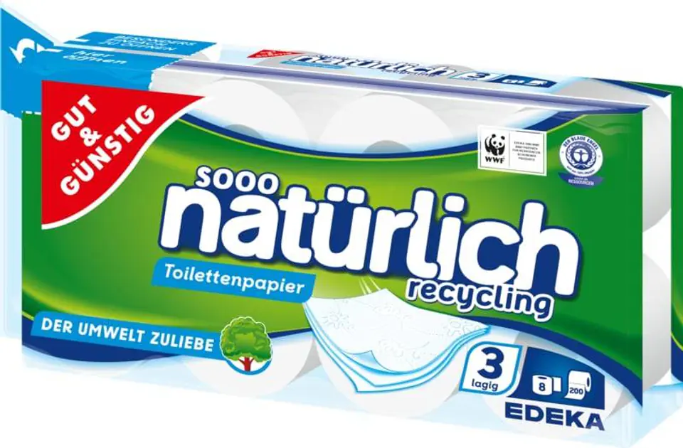 G&G Papier Toaletowy 3 warstwy 8 szt. 200 listków w sklepie Wasserman.eu