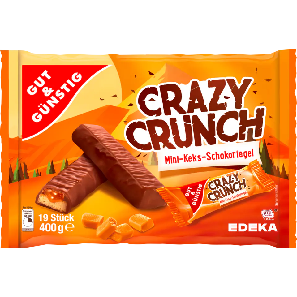 ⁨G&G Crazy Crunch Mini Batoniki Czekoladowe 400 g⁩ w sklepie Wasserman.eu