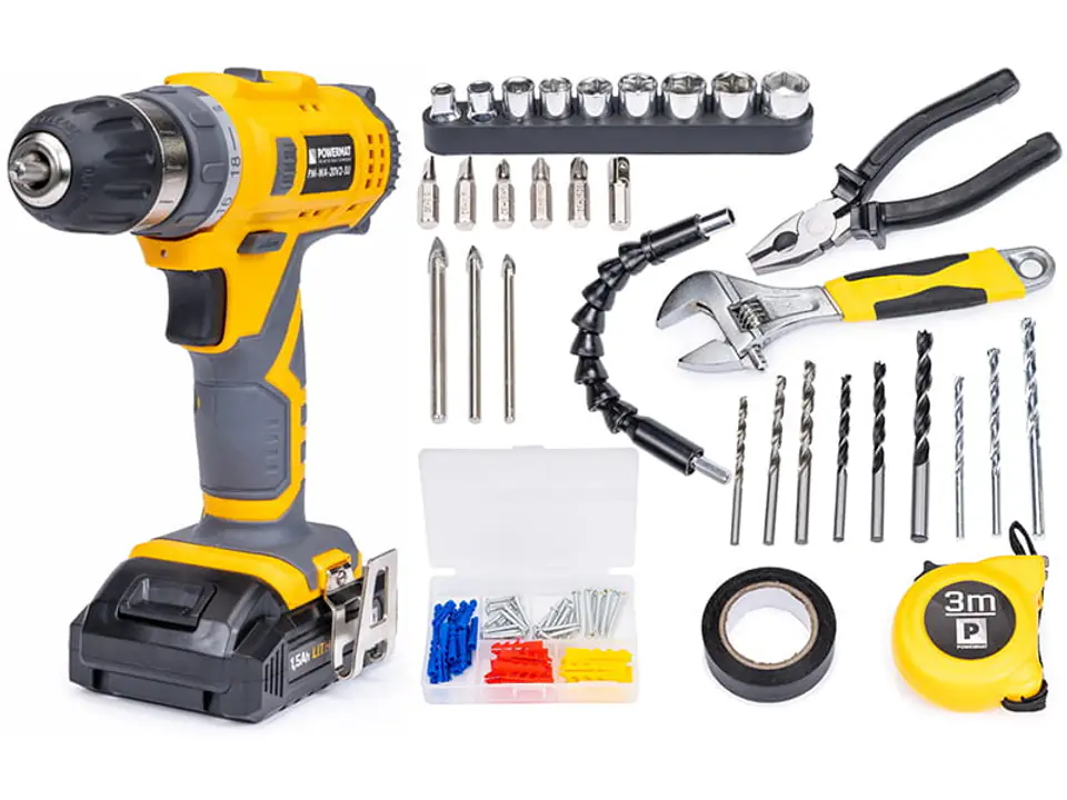 ⁨Cordless screwdriver Set 100el PM-WA-20V2-SU⁩ at Wasserman.eu