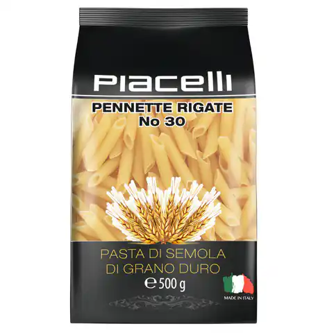⁨Piacelli Pennette Rigate Semolina pasta 500 g⁩ at Wasserman.eu