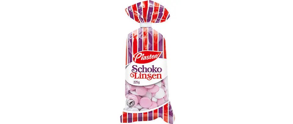 ⁨Piasten Schokolinsen 225 g⁩ w sklepie Wasserman.eu