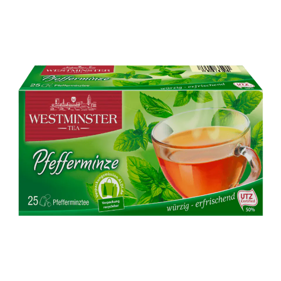 ⁨Westminster Pfefferminze Herbata Miętowa 25 szt.⁩ w sklepie Wasserman.eu