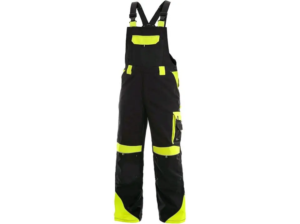 ⁨SIRIUS BRIGHTON DUNGAREES CXS PANTS BLACK-YELLOW SIZE 52⁩ at Wasserman.eu