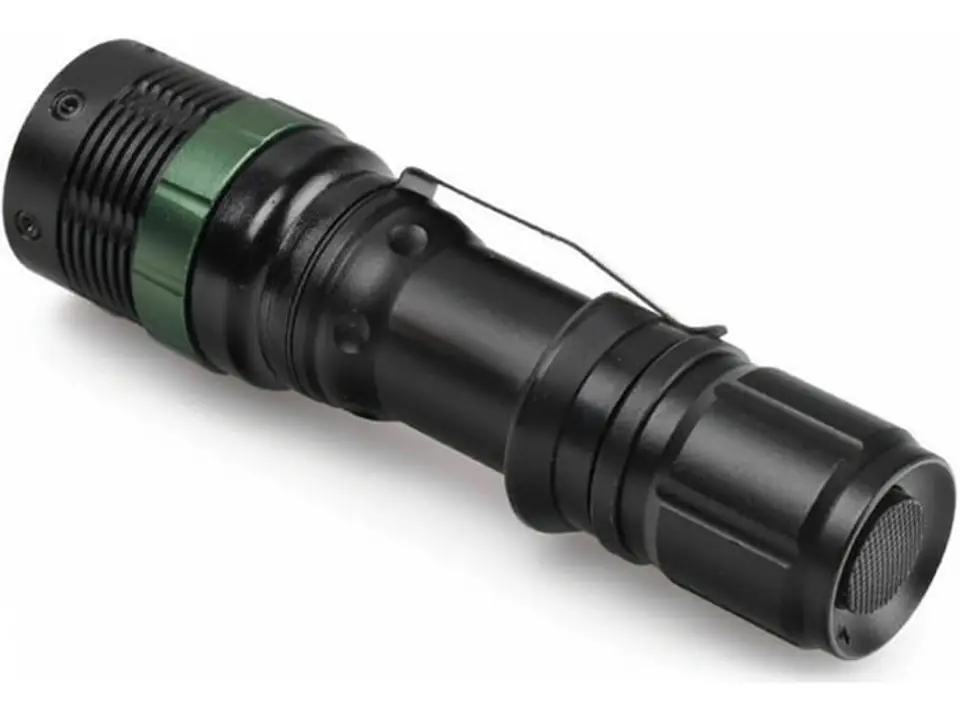 F1 flashlight with a powerful CREE XR-E Q5 zoom LED at Wasserman.eu