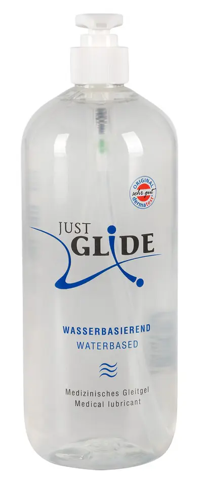 ⁨Water-based lubricant 1000ml Just Glide⁩ at Wasserman.eu