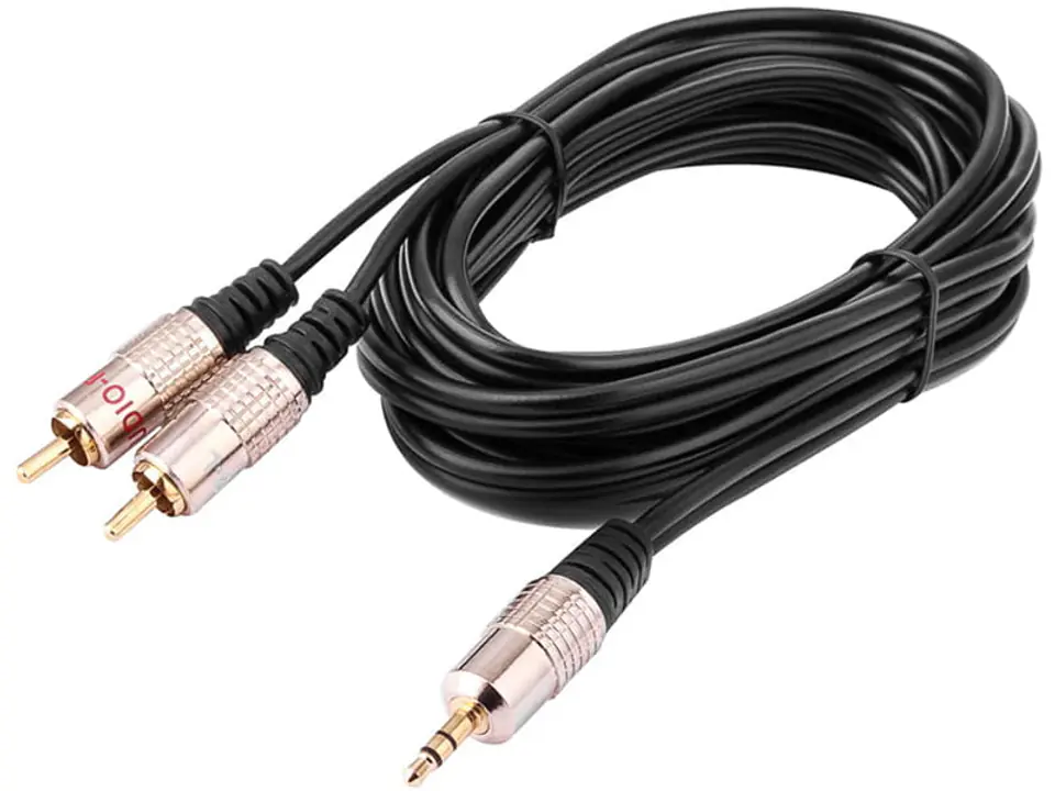 2 RCA cable - 3.5mm Voice Kraft jack (5 m) at Wasserman.eu