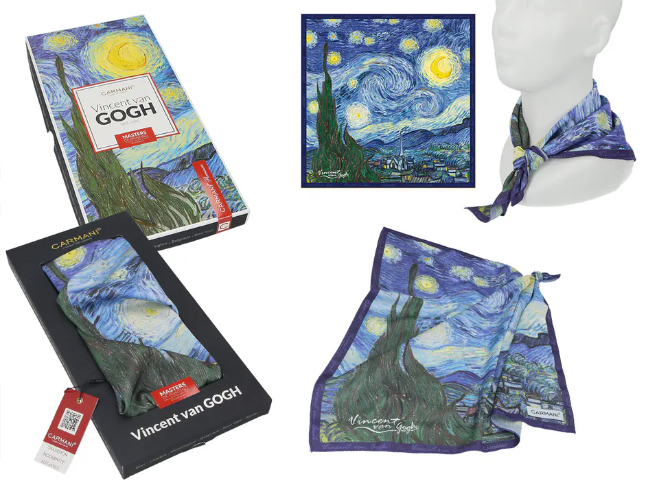 ⁨Scarf - V. van Gogh, Starry Night (CARMANI)⁩ at Wasserman.eu