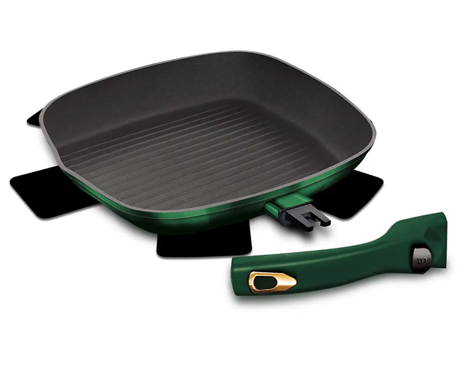 ⁨GRILL PAN 28cm BERLINGER HAUS BH-6089 EMERALD⁩ at Wasserman.eu