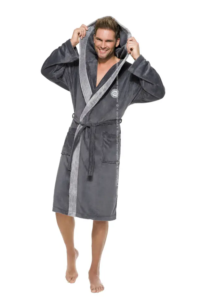 ⁨George Graphite Bathrobe (XXL size)⁩ at Wasserman.eu