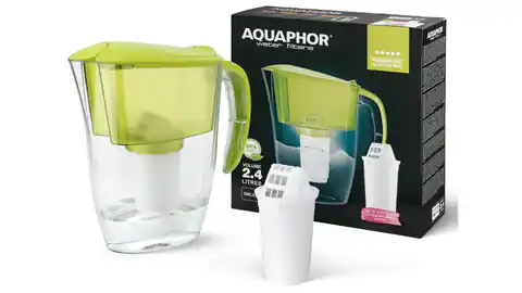 ⁨Water flter jug Aquaphor Smile lime green + cartridge A5 MG⁩ at Wasserman.eu