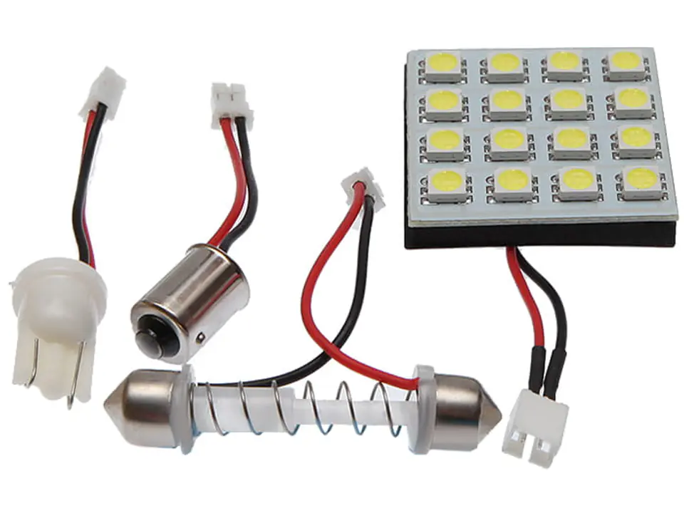 Car LED panel 12V T10 / SV8,5 / BA9s 16XSMD BOS-3390 at Wasserman.eu