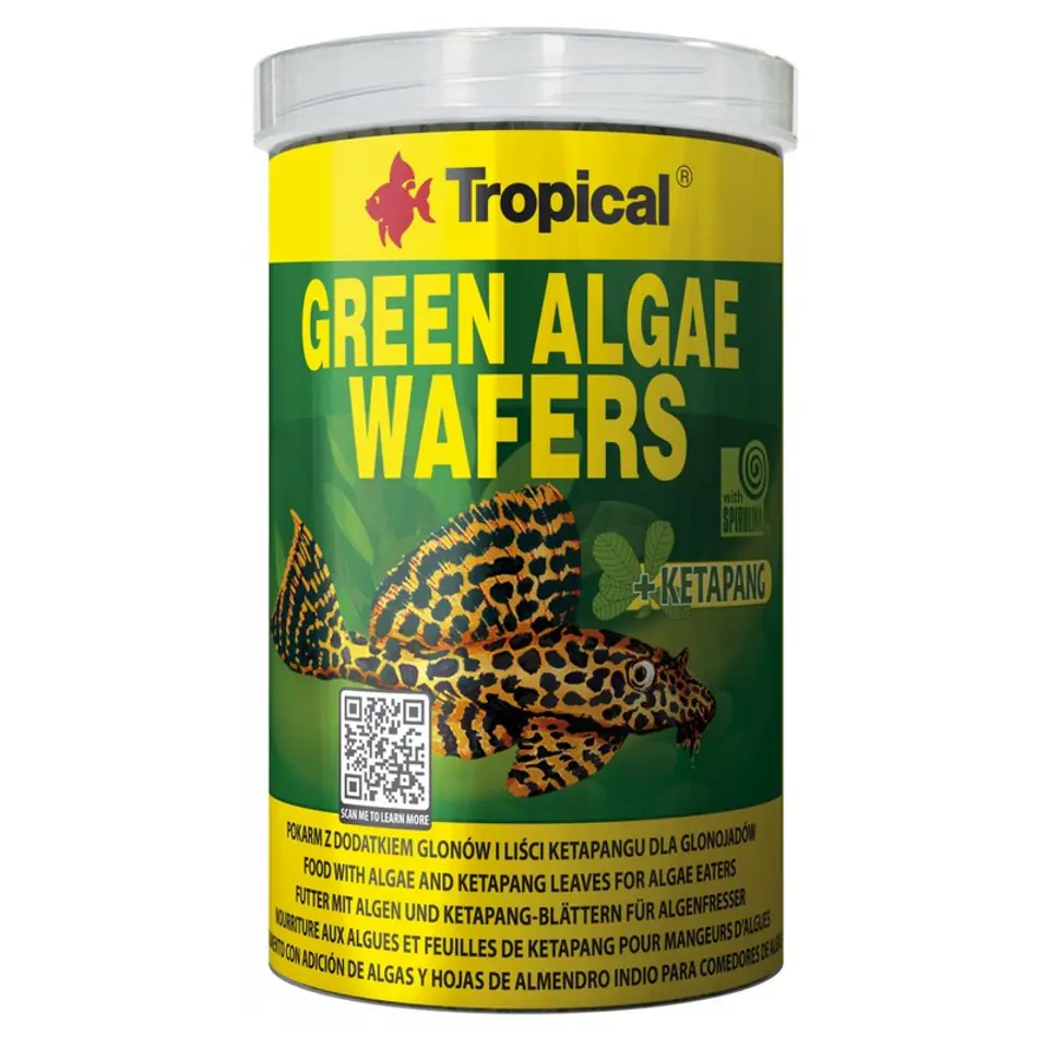 ⁨TROPICAL Green Algae Wafers - Futter für Aquarienfische - 250 ml/113 g⁩ im Wasserman.eu