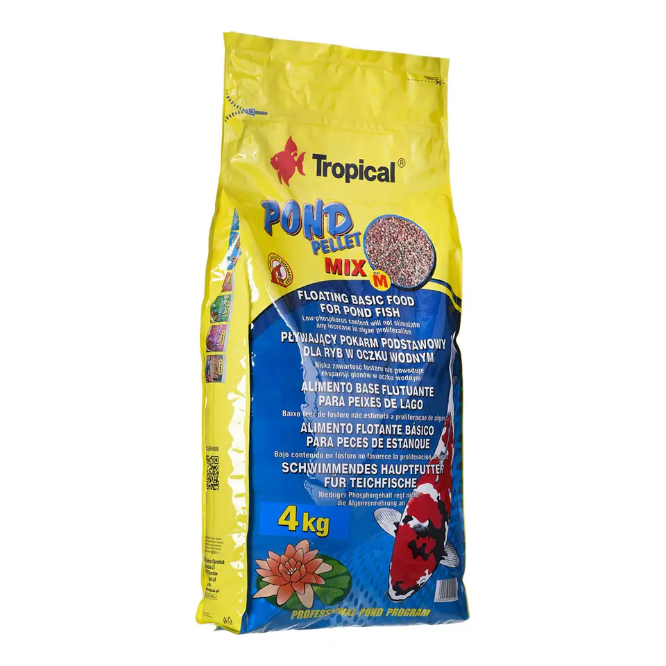 TROPICAL POND PELLET MIX SIZE M 4KG w sklepie Wasserman.eu