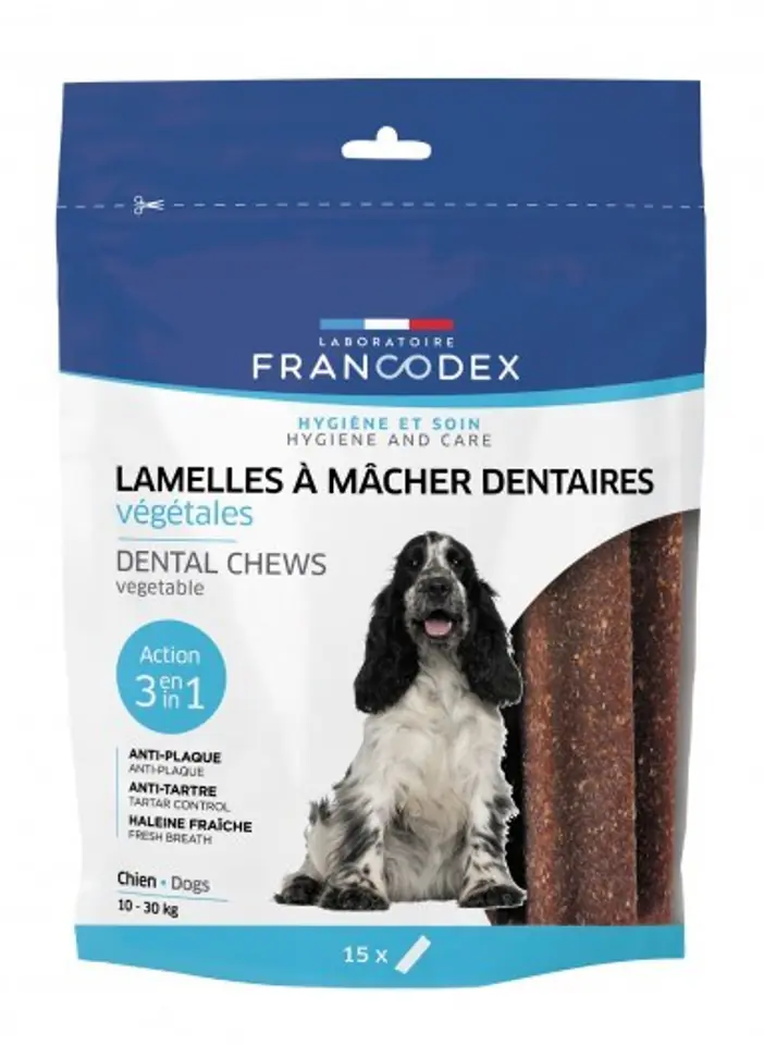 FRANCODEX Dental Large - tiras antisarro para perros - 15 unidades im Wasserman.eu