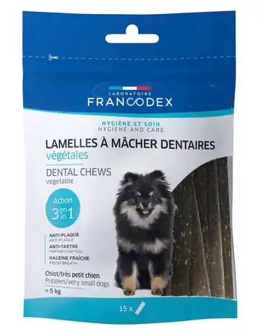⁨FRANCODEX Dental Mini - tartar removal strips for dogs - 15 pcs.⁩ at Wasserman.eu