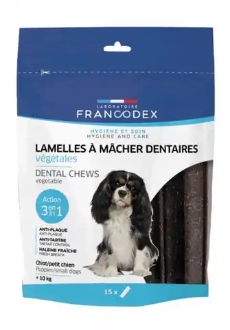 ⁨FRANCODEX Dental Small - tartar removal strips for dogs - 15 pcs.⁩ at Wasserman.eu