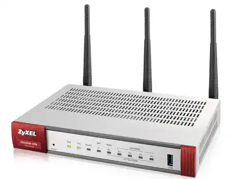 ⁨Zyxel USG20W-VPN-EU0101F wireless router Gigabit Ethernet Dual-band (2.4 GHz / 5 GHz) 4G Grey, Red⁩ at Wasserman.eu