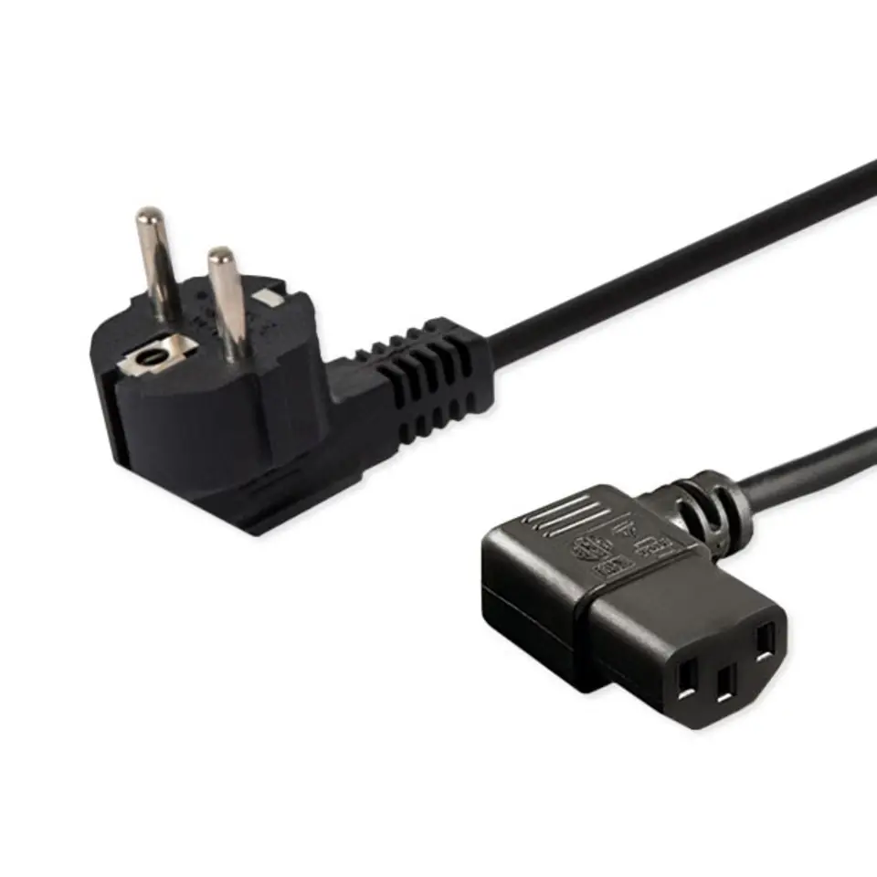 ⁨Kabel SAVIO CL-116 (C13 / IEC C13 / IEC 320 C13 M - Schuko M; 1,8m; kolor czarny)⁩ w sklepie Wasserman.eu