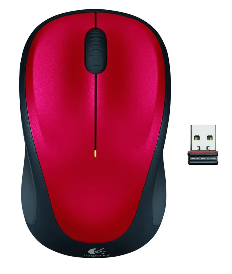 ⁨Mysz Logitech M235 910-002496 (optyczna; 1000 DPI; kolor czerwony)⁩ w sklepie Wasserman.eu