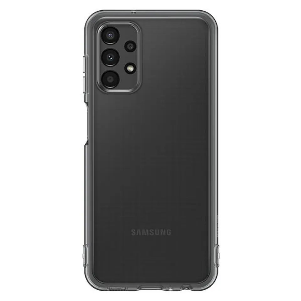 ⁨Etui Samsung EF-QA135TB A13 A135 czarny/black Soft Clear Cover⁩ w sklepie Wasserman.eu