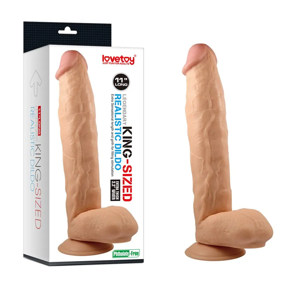 ⁨Dildo z przyssawką Legendary King-Sized 28 cm Lovetoy⁩ w sklepie Wasserman.eu