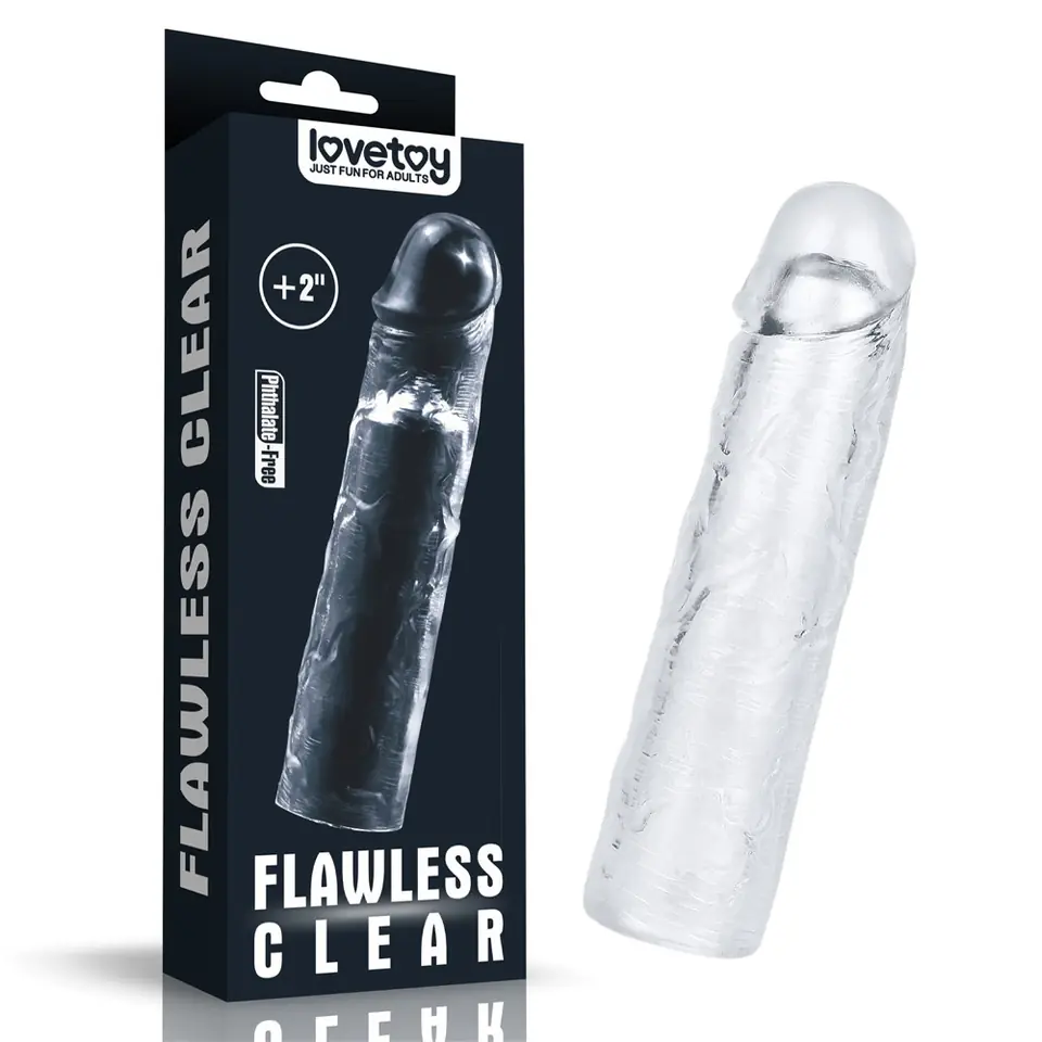 FLAWLESS CLEAR PENIS SLEEVE ADD 2'' w sklepie Wasserman.eu