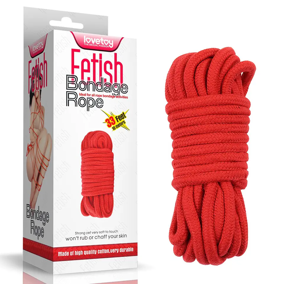 ⁨LINA FETISH BONDAGE ROPE 10M CZERWONA⁩ w sklepie Wasserman.eu