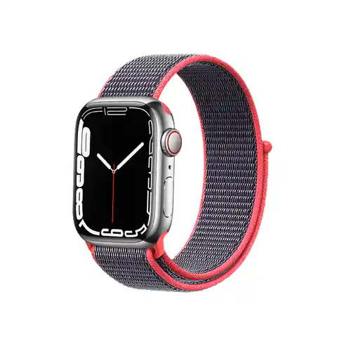 ⁨Crong Nylon - Pasek sportowy do Apple Watch 42/44/45/49 mm (Electric Pink)⁩ w sklepie Wasserman.eu