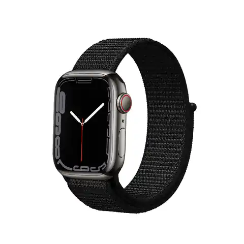⁨Crong Nylon Reflex - Pasek sportowy do Apple Watch 38/40/41 mm (czarny)⁩ w sklepie Wasserman.eu