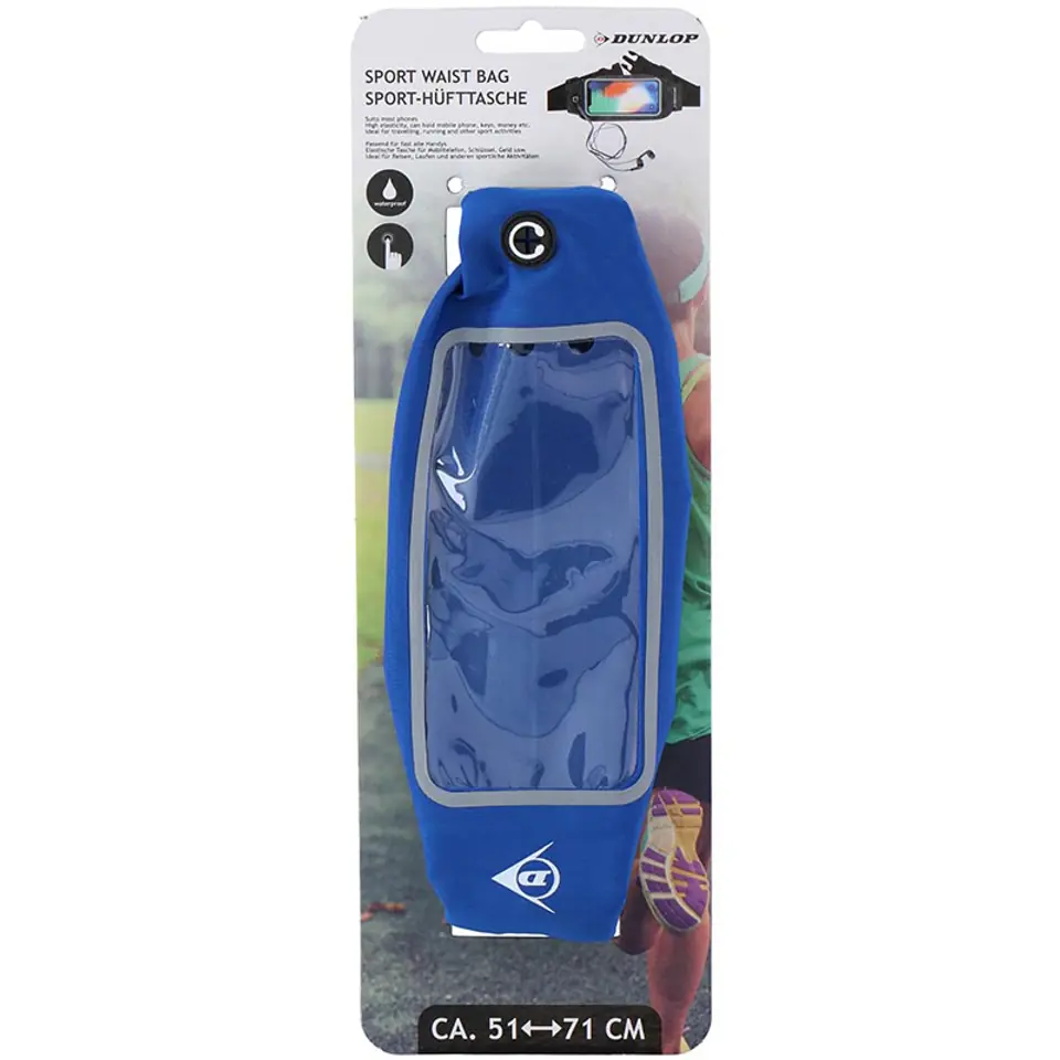 ⁨Dunlop - Sports strap for smartphone electronics 51-71 cm (blue)⁩ at Wasserman.eu