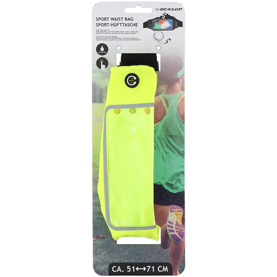 ⁨Dunlop - Sports strap for smartphone electronics 51-71 cm (green)⁩ at Wasserman.eu