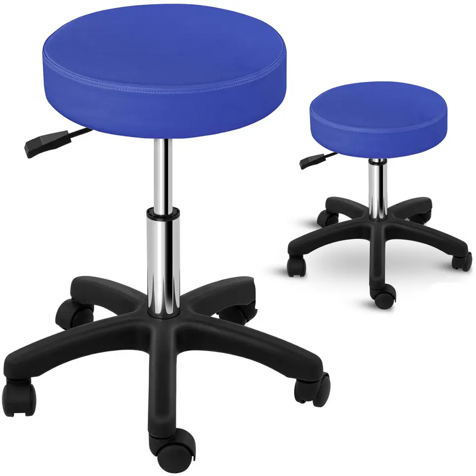 ⁨Stool stool cosmetic swivel stool on wheels Physa AVERSA blue⁩ at Wasserman.eu