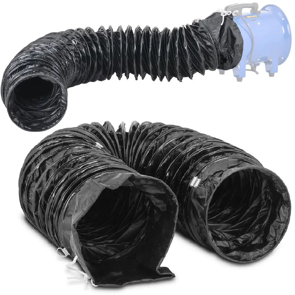Exhaust hose pipe for industrial blower fan medium. 300 mm length 5 m at Wasserman.eu